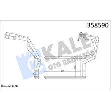 Kale Kalorifer Mitsubishi L200-TRITON Heater Core Almla