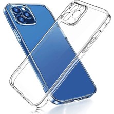 Powerfox Iphone 14 Pro Max Kamera Korumalı Şarj Yeri Tıpalı Şeffaf Kılıf