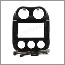 Govimaks JEEP COMPAS 2010-2016 UYUMLU ÇERÇEVE 10''  SİYAH ANDROID MULTİMEDYA ÇERÇEVESİ - SOKET+CANBUS