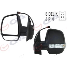 GVA Dış Dikiz Aynası Sol Doblo 11 Elektrikli Isıtmalı Sinyalli Çift Cam Konveks 6 Fiş VM-669EHPL
