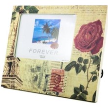 Zmc Bilişim® Decotown Dekoratif Desenli Çerçeve Gül Motifli Fotoğraf Çerçevesi