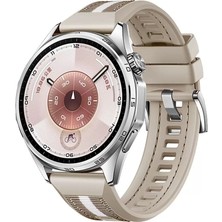 MobaxAksesuar Huawei Watch 3 / 3 Pro Kordon Lansman Kumaş Dikişli Silikon 102