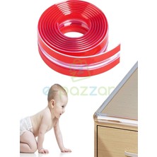 Epazzar 2 Metre Şeffaf Silikon Kendinden Yapışkanlı Slim Bebek Çoçuk Masa Mobilya Beşik Kapı Kenar Koruyucu