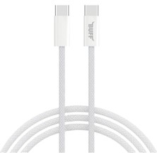 Storemax Labs, Buff BL74 Örgülü 60W 1.2m Data ve Şarj Kablosu, Bükülmeye Dayanıklı, Hızlı Şarj, Type-C To Type-C