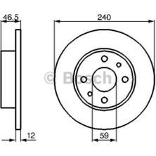 Bosch Fren Diski On Duz 240.5 mm ( Fiat : Uno ) - BOS-0986478353