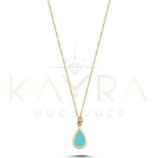 Kayra Mücevher Damla Mineli Altın Kolye AK35