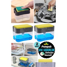 Teknotrust Kahverengi Sünger Temizleme Sıvısı Dağıtıcı, Konteyner, Manuel Pres, Mutfak Organizatör