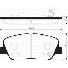 SANGSIN Sangsın SP1403 Ön Fren Balata Hyundaı I30 1.6l G4FD Gdi Gamma 140HP 11-> 1.4l 1.6l Crdi Dizel 12-> / Kıa Ceed 1.6l Gdı Benzinli 12-> 1.4l 1.6l Crdi Dizel 12-> 15 Jant Için 581012VA70-58101A6A20-58101A