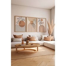 Artavessa 3 Parça Modern Tema Ahşap Çerçeveli Tablo Seti 20 x 30 Çok Renkli