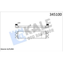 Kale Turbo Radyatörü Intercooler Master Ii-Iii-Movano 2.5dci Al/pl/brz 738X175.3X40 Almla
