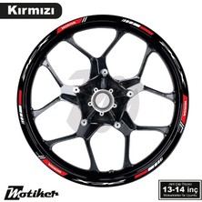 Motiker Honda Pcx Jant Dış Baskılı Sticker Etiket Modeli Kırmızı Renk