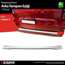 Drs Tuning S-Dizayn Ford Tourneo Custom Krom Arka Tampon Eşiği 2023 Üzeri A+ Kalite