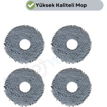 Teknotrust Yumuşak Mikrofiber Mop Bezleri 4'lü Set, Temizlik Için Hassas ve Etkili Çözüm