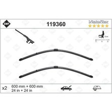 Bosch Swf Silecek Süpürgesi 600/600MM Muz Tip Transporter T5 Multivan T5 VM315 Valeo 119360