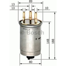 Bosch Yakıt Fıltresı Ford Connect 90PC 1.8tdcı Mondeo 2.0 Focus 1.8tdcı