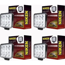 Gözpar Oto Niken 16 LED Kare Off Road Sis Farı Çalışma Lambası 4 Adet 12-24V (532217759)