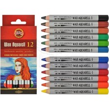 Koh-I-Noor Wax Aquarell Sulandırılabilir Pastel Boya Seti 12 Renk