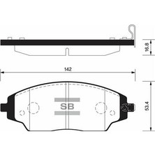 SANGSIN Sangsın SP1481 Ön Fren Balata Chevrolet Aveo 1.2l 1.4l 11-> 14 Jant 95231012