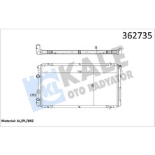 Kale 351020 Motor Su Radyatörü Renault Master Iı 01 Opel Movano 01 1.9dci 2.5dci 2.8 Dtı mt Ac-Nac Brazıng 730X388X32