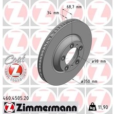 Zimmermann Fren Dıskı On Sag Porsche Cayenne 9ya 17 Panamera 971 16 350 mm - 34 mm