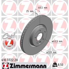Zimmermann Ön Fren Aynası Volvo S40 2004-2012 C70 Iı 2006-2013 V40 2012 V50 2004-2012 320 X5-Dl