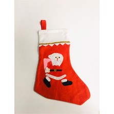 Empressco Yılbaşı Temalı Keçe Çorap, Noel Baba Tasarımı, Pembe Renk, Şık ve Sevimli Süsleme