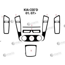 Mars Cockpit Design Kia Cerato Hb Konsol-Torpido Kaplama 2007 7 Parça Piano Black