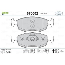 Valeo 670002 - Ön Balata Dacıa Logan 07 Logan Pıck-Up 08 Logan Express 09 Sandero 08 260×22