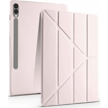 İlk El Grup Samsung Galaxy X610 Tab S9 Fe Plus 12.4 Kılıf Kalemlikli Mars Tablet Kılıfı - Rose Gold