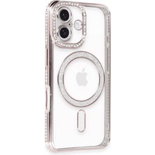İlk El Grup iPhone 16 Kılıf Joke Simli Magneticsafe Kılıf - Pembe