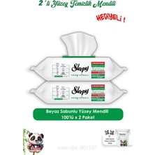 Sleepy Easy Clean Beyaz Sabunlu Yüzey Temizlik Havlusu 100' Lü 100 Yaprak ile Pratik Temizlik