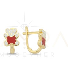 Kayra Mücevher Panda Altın Çocuk Küpesi ÇK47