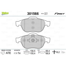 Valeo 9001077 Ön Fren Balatası Renault Laguna Iı 01>05 Laguna Iıı 07>15 Megane Iı 02> 7701206598-7701208183-7701209808