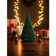 Empressco Yeşil Şiş Ağaç Dekoru, Mini Noel Figürü, Masa ve Raf Yılbaşı Süsü