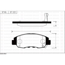 SANGSIN Sangsın SP1231 Ön Fren Balata Honda Accord 2.0l F20A F20B Cb CD Kasa 90-95 45022SM4A00-45022SM4A01-45022SM4517