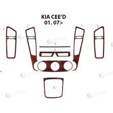 Mars Cockpit Design Kia Ceed Konsol-Torpido Kaplama 2007 8 Parça Maun
