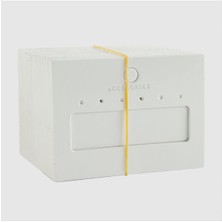 Zero Drnds 6 Delikli Küpe Kartı 100 Adet-Beyaz