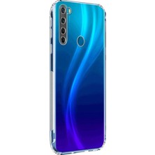 Case World Caseworld Xiaomi Redmi Note 8 ile Uyumlu Kapak Kamera Korumalı Şarj Yeri Tıpalı Şeffaf Silikon Kılıf
