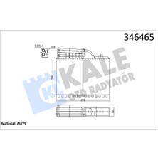 Kale 346465 Kalorıfer Radyatoru Bmw E34 88>92 64111384725