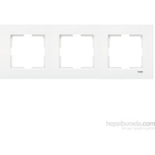 Belirtilmemiş Viko Karre Beyaz Üçlü Çerçeve