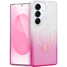 Buğz Samsung Galaxy S25 Pummel Shiny Magsafe Kapak - Pembe