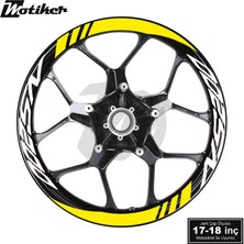 Motiker Bajaj NS200 Geniş Jant Sticker Modeli 16'lı Sarı Beyaz
