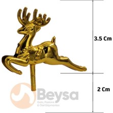 Empressco Yılbaşı Pastası Süsü Gold Geyik 25’li, Renkli, Şık ve Eğlenceli Dekorasyon Malzemesi