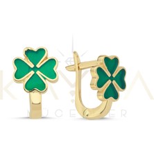 Kayra Mücevher Yonca Altın Çocuk Küpesi ÇK89