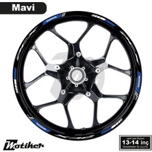 Motiker Honda Pcx Jant Dış Baskılı Sticker Etiket Modeli Mavi Renk