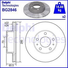 Delphi Ön Fren Aynası Boxer I-Iı 94 Jumper I-Iı 94 Ducato I-Iı 94 280X24X5DLXHAVALI