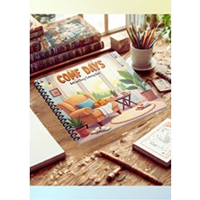 Pink Swan Craft Bold And Easy Comf Day 20 x 20 cm Büyük Boyama Kitabı - Yetişkin ve Çocuklar Için Boyama Kitabı