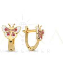 Kayra Mücevher Mineli Kelebek Altın Çocuk KÜPESIÇK16