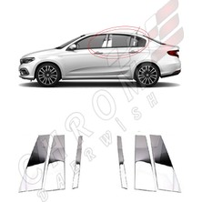 Chromdarwish Fiat Egea 2015 Üzeri Krom Cam Direk 6 Prç Sedan / Hb Uyumlu Nikelaj