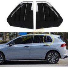 Roal Tunıng 2020+VE Üzeri Uyumlu Volkswagen Golf 8 Kelebek Cam Vizör Kaplama Izgara Piano Black